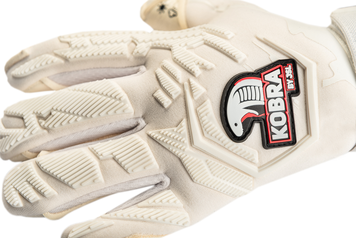 Rękawice bramkarskie Kobra White JSL Keeper detal