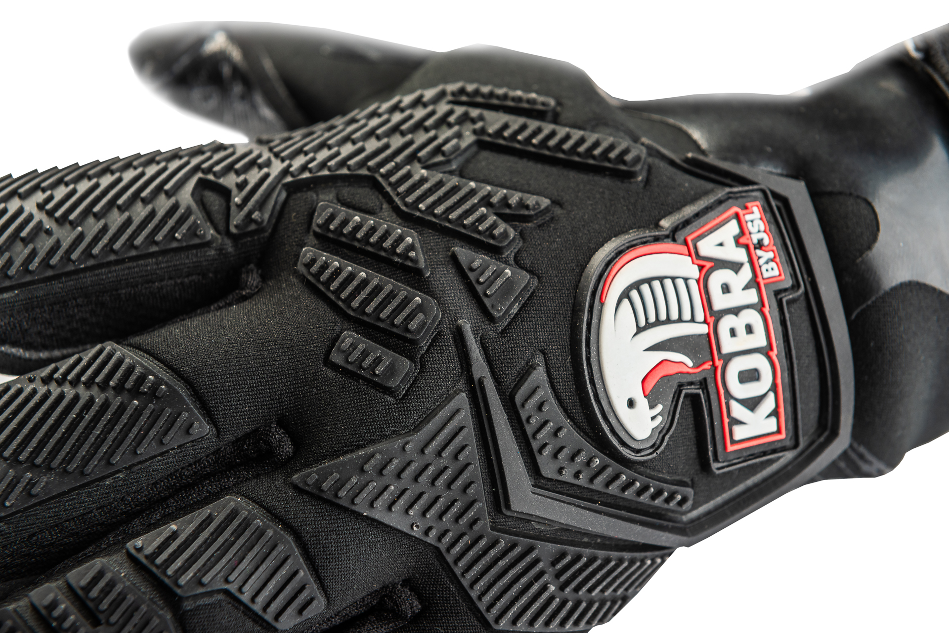 Rękawice bramkarskie Kobra Black JSL Keeper detal