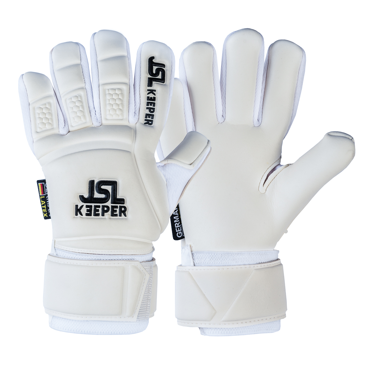 Rękawice bramkarskie White Ghost 2 JSL Keeper (1) Rękawice bramkarskie White Ghost 2 JSL Keeper 1