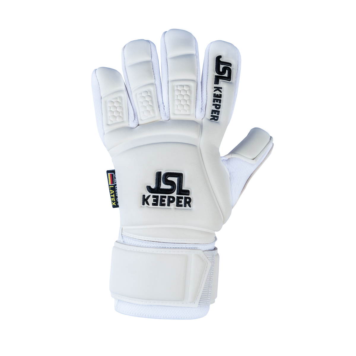 Rękawice bramkarskie White Ghost 2 JSL Keeper (4) Rękawice bramkarskie White Ghost 2 JSL Keeper 4